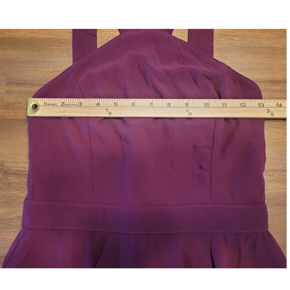 NWT Lulu’s Burgundy Halter Mini Dress S Skater Fit Flare Wedding Party Chic - Picture 8 of 12